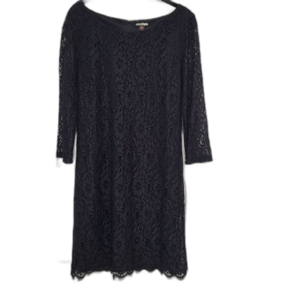 NEW Dana Buchman Black Lace Dress - Size 12 - Picture 1 of 5